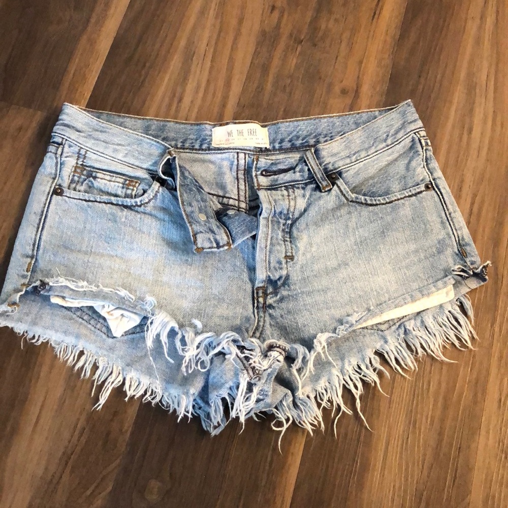 Free people denim shorts